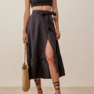 Reformation - Palm Linen Skirt XS